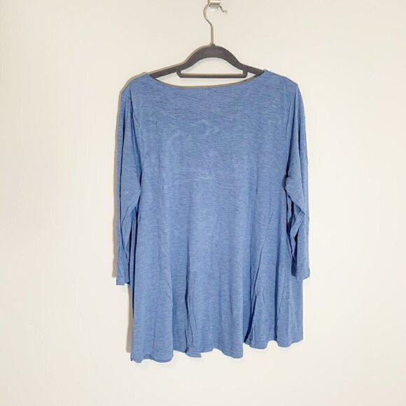 J. Jill PureJill supersoft 3/4 sleeve elliptical tee 100% modal rayon - Size Lg - Picture 2 of 5